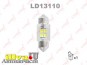 Лампа светодиодная LED C10W T11x31 12V SV8,5-8 SMDx4 6800K LD13110